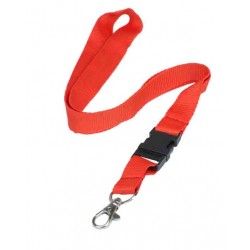 Cordon, rouge avec clips 40cm